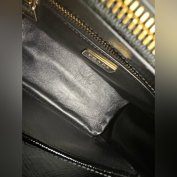 BRAND NEW! Authentic PRADA Saffiano Vernice Mini Galleria Double Zip Tote Black - Picture 16 of 16
